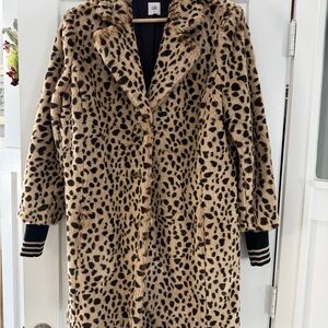 CAbi Josephine Leopard Coat with removable cuffs